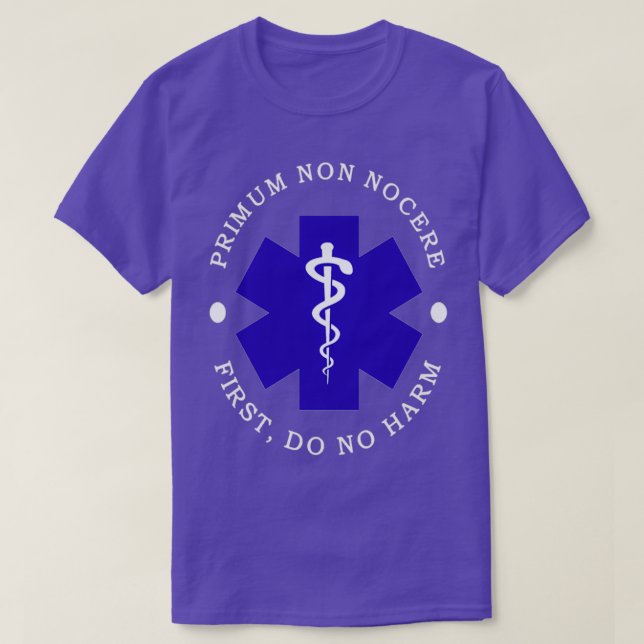 T-shirt Primum Non Nocere D'Abord Ne Pas Nuire (Design devant)
