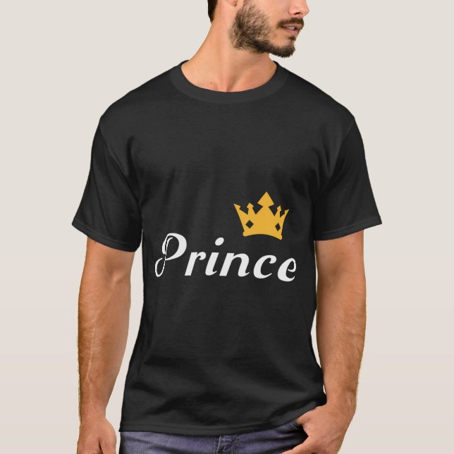 T-shirt Prince Boys Hommes Famille Correspondant La Saint- (Devant)