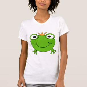 T-shirt Prince de grenouille. Grenouille de sourire avec