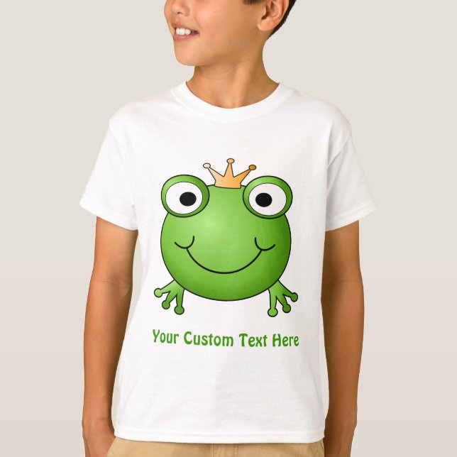 T-shirt Prince de grenouille. Grenouille heureuse (Devant)