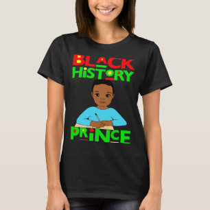 T-shirt Prince de l'histoire noire Mélanine Garçon Fils Br