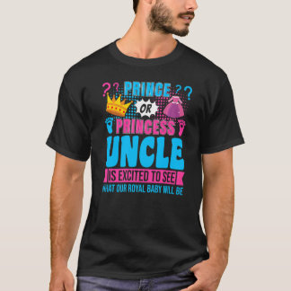 T-shirt Prince or Princess Uncle Baby Gender Reveal Party