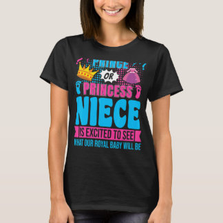 T-shirt Prince ou Princesse Niece Bébé Genre Revevela Part