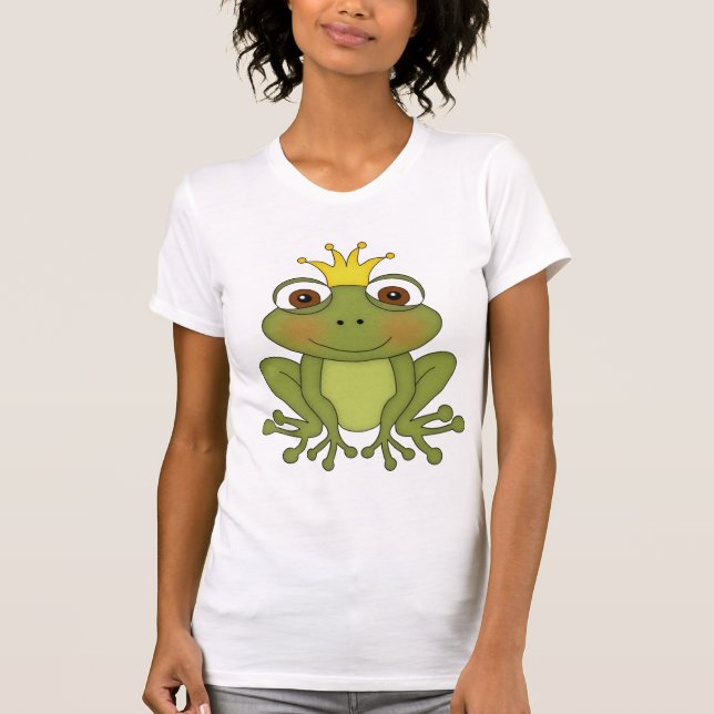 T-shirt Prince With Crown de grenouille de conte de fées (Devant)