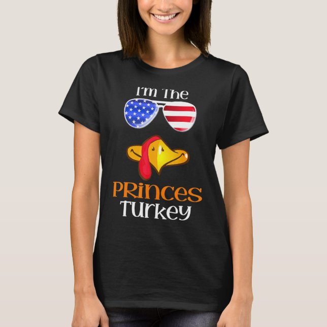 T-shirt Princes Turquie face Thanksgiving Drapeau américai (Devant)