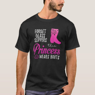 T-shirt Princess Cowboy Bottes Western Cowgirl Rodeo Girl