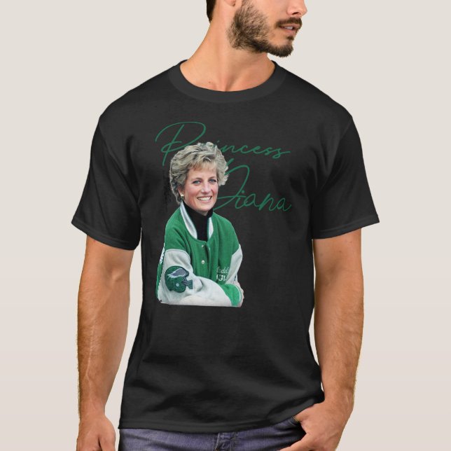 T-shirt Princess Diana - La Jacket Cl de Philadelphia Eagl (Devant)