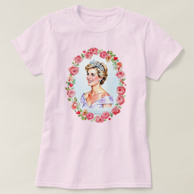 T-shirt Princess Diana of England, Princess of Wales (Design devant)