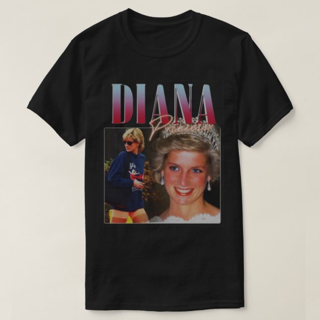T-shirt PRINCESS DIANA Rap Hip hop Princesse Diana 90s Ret (Design devant)