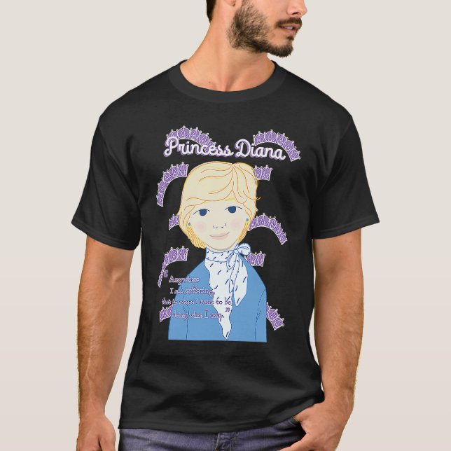 T-shirt Princess Diana The Crown Inspiring Quote (Devant)
