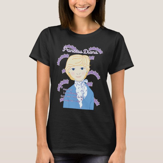 T-shirt Princess Diana The Crown Inspiring Quote (Devant)