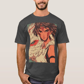 T-shirt Princess Mononoke Vintage Cartoon Style gift boy