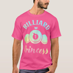 T-shirt Princess Pool Billard Snooker Billard Cue 8-Ball