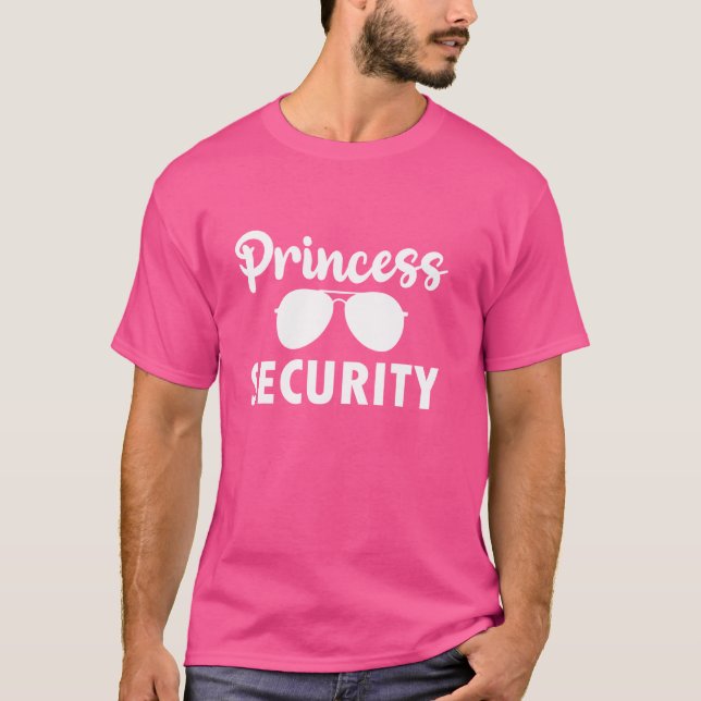 T-shirt Princess Security Team Papa Maman fête d'anniversa (Devant)