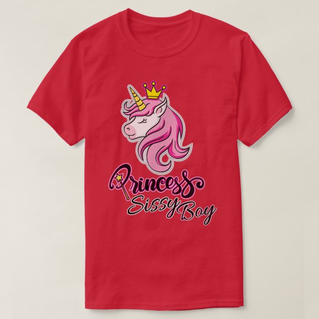 T-shirt PRINCESS SISSY BOY  Princess Unicorn Design  (Design devant)