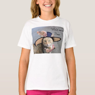 T-shirt PRINCESS TATUS CAT Élégant Casquette, Rose sauvage