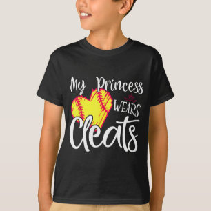 T-shirt Princess Wears Clefs Softball Maman Papa Baseball