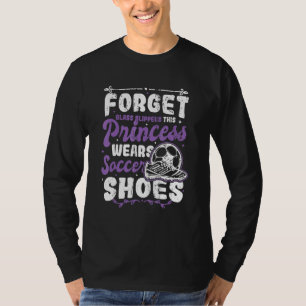 T-shirt Princess Wears Soccer Chaussures Joueuse de footba
