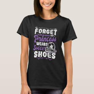 T-shirt Princess Wears Soccer Chaussures Joueuse de footba