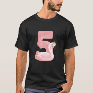 T-shirt Princesse 5e Anniversaire Swan 5 Ancienne fille