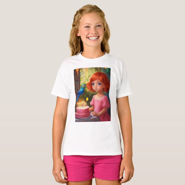 T-shirt Princesse Anniversaire Magie (Devant entier)