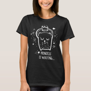 T-shirt Princesse Attend Bunny Crown Heart Love Idea Pa