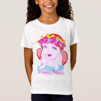 T-shirt princesse aux fleurs