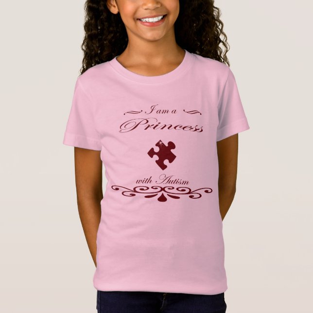 T-Shirt Princesse avec l'autisme (Devant)