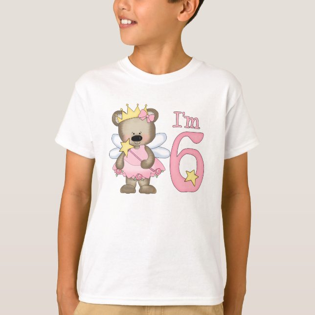 T-shirt Princesse Bear 6e anniversaire (Devant)