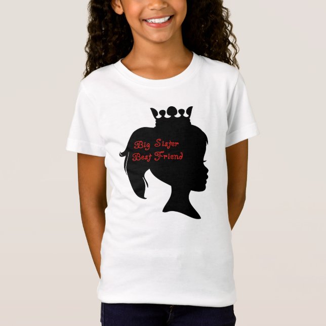 T-Shirt Princesse Big Soeur Meilleur Ami (Devant)