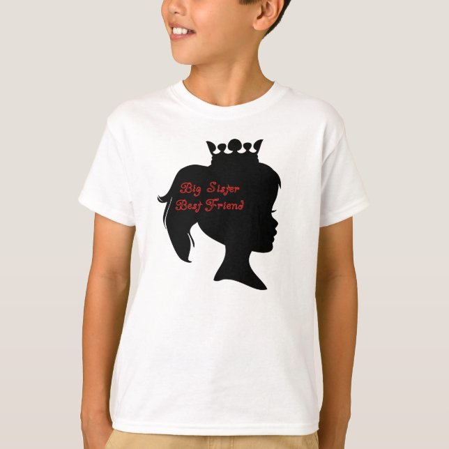 T-shirt Princesse Big Soeur Meilleur Ami (Devant)