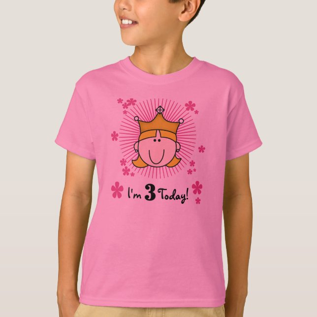 T-shirt Princesse blonde 3ème anniversaire (Devant)