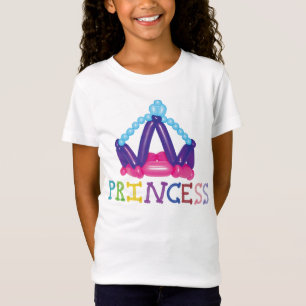 T-Shirt Princesse Crown de ballon d'enfants avec la