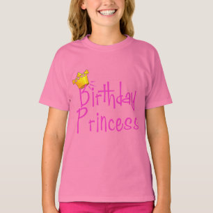 T-shirt Princesse d'anniversaire avec Couronne d'or