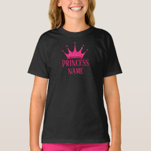 T-shirt Princesse de la Couronne rose ... Ajouter un nom à