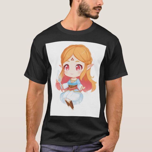 T-shirt Princesse de style Hylien Chibi  (Devant)