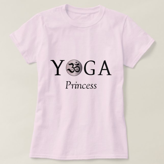 T-shirt princesse de yoga Om personnalisé customis (Design devant)