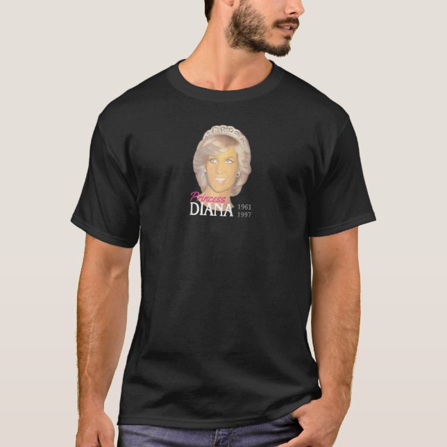 T-shirt Princesse Diana Portrait Peinture Amour Hommage Pi (Devant)