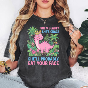 T-shirt Princesse dinosaure rose Citation drôle et sarcast