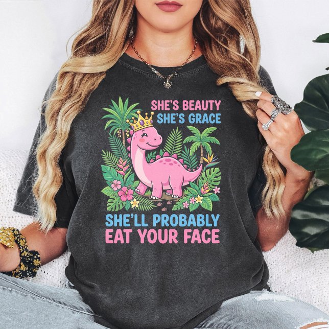 T-shirt Princesse dinosaure rose Citation drôle et sarcast (Créateur téléchargé)