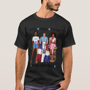 T-shirt Princesse dominicaine africaine Drapeau féminin de