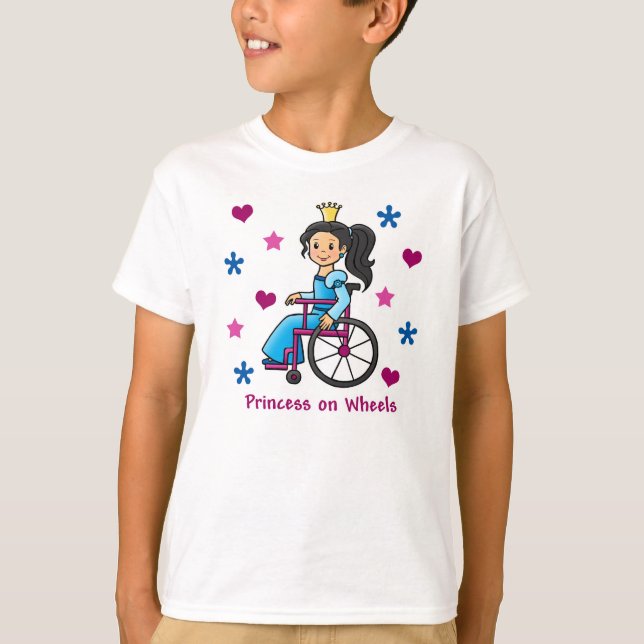 T-shirt Princesse en fauteuil roulant (Devant)