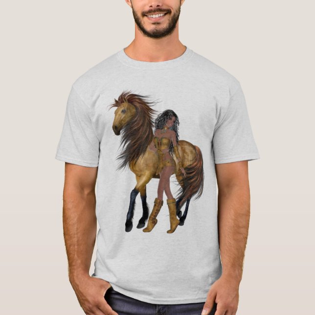T-shirt Princesse et Chemise du cheval amérindien (Devant)