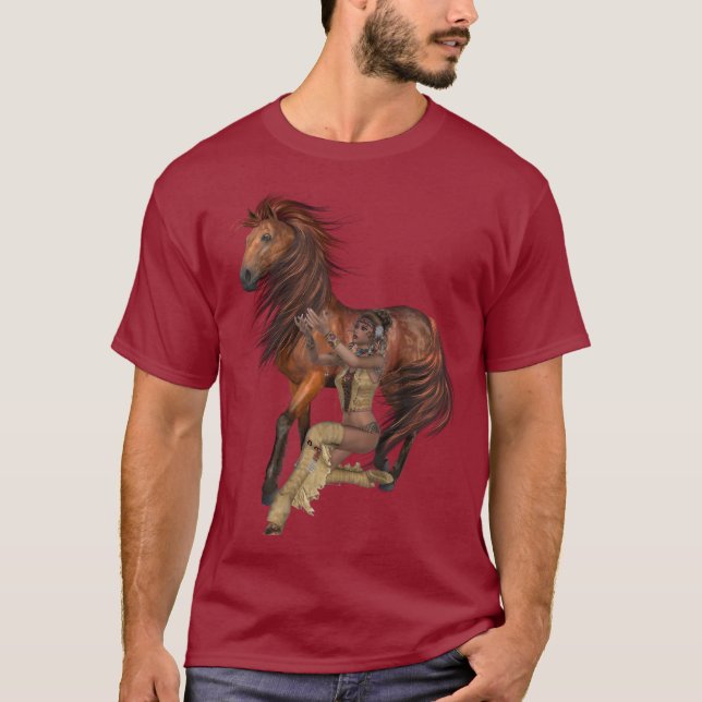 T-shirt Princesse et Chemise du cheval amérindien (Devant)