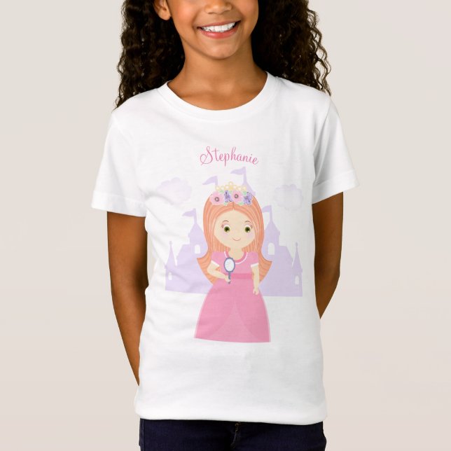 T-Shirt Princesse et son miroir magique (Devant)