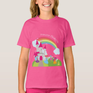 T-shirt Princesse Fairy Little Girl avec arc en ciel et ch