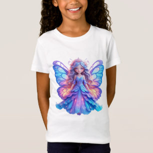 T-Shirt Princesse fée magique avec aile papillon brillante