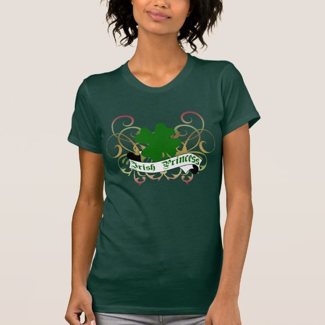 T-shirt Princesse irlandaise Shamrock (Devant)