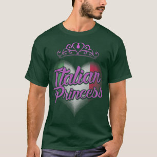 T-shirt Princesse italienne Chemise Italie Pride Heart Kid