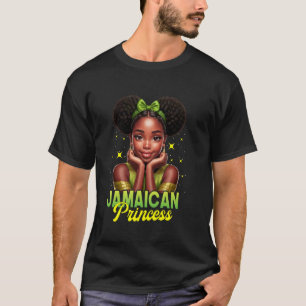 T-shirt Princesse jamaïcaine Filles afro jamaïcaines fière